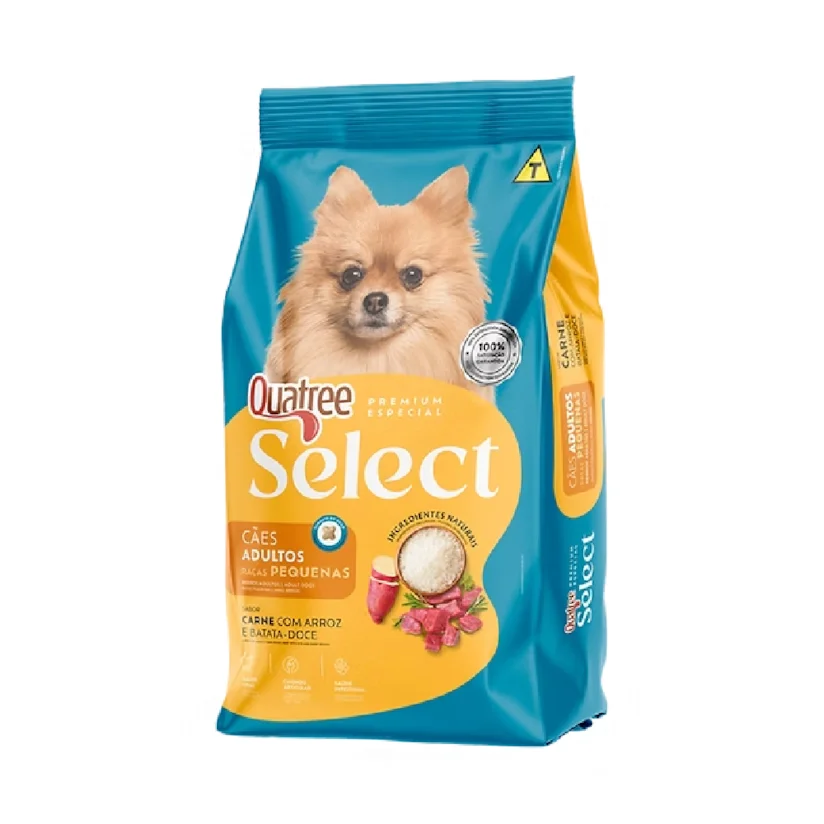 Ração Quatree Select Cães Adultos Carne Raças Pequenas 3Kg