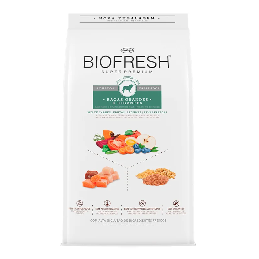 Ração Biofresh Cães Adultos Castrados Grandes e Gigantes 3kg