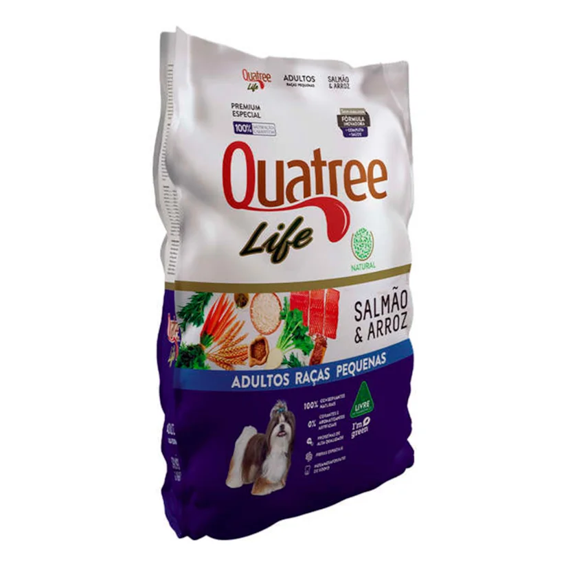 Ração Quatree Life Cães Adultos Raças Pequenas Salmao 20kg