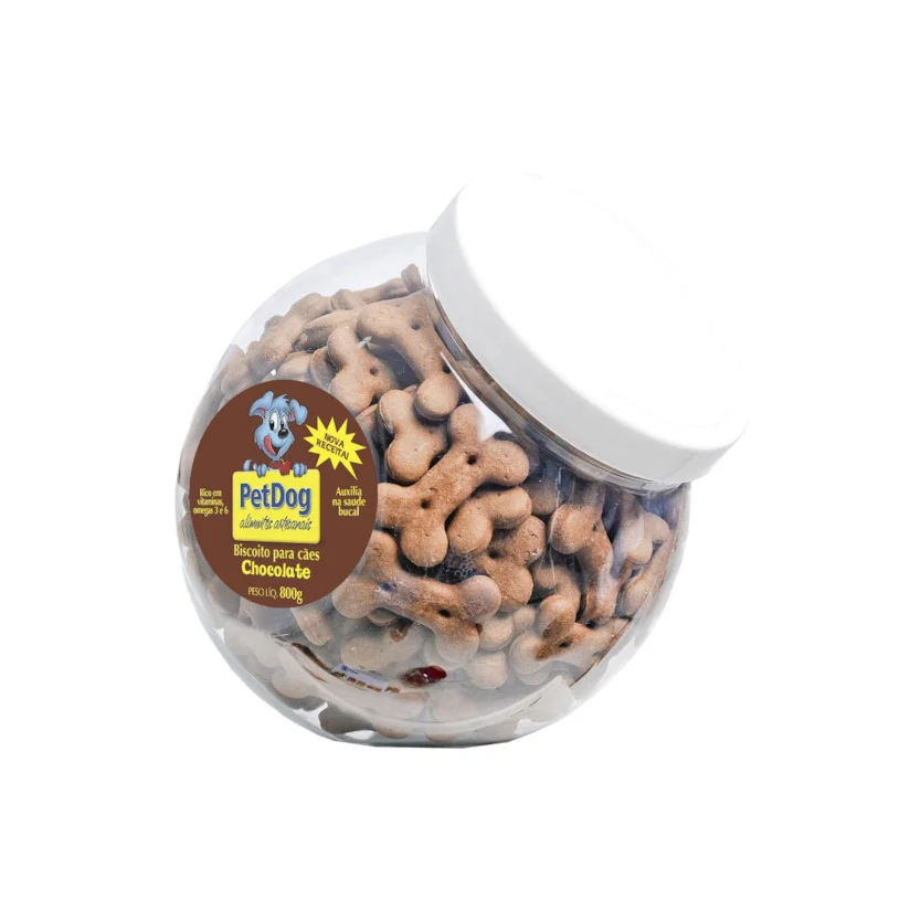 Biscoito PetDog Pote Chocolate 800g