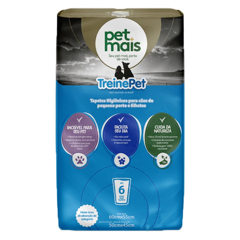 Tapete Higiênico Cães Treinepet Petmais 50 Unidades