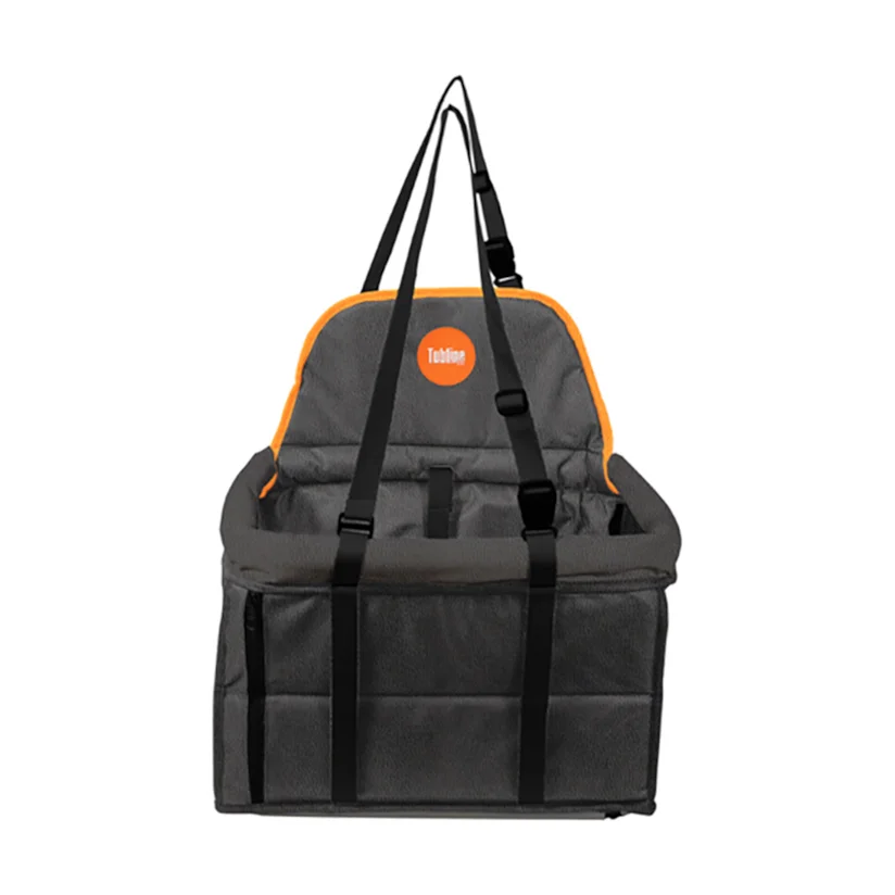 Assento Tubline Transpet One Preto e Laranja para Cães e Gatos 15kg
