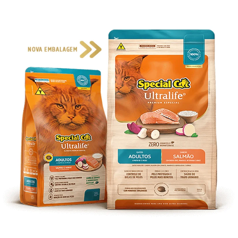 Ração Special Cat Ultralife Adultos Salmão 1kg