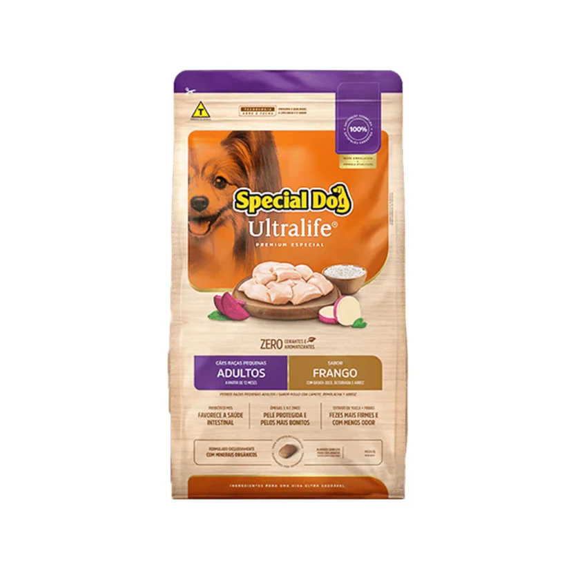 Ração Cães Special Dog Ultralife Adultos Raças Pequenas Frango E Arroz 1kg