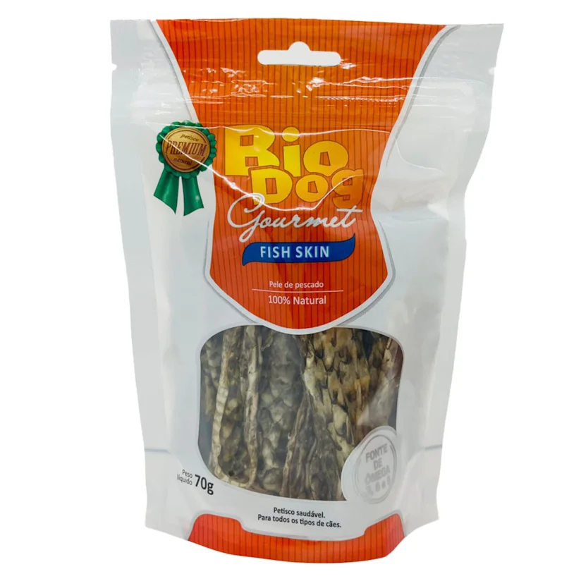 Petiscos Cães Gormert Biodog Fish Skin 70g