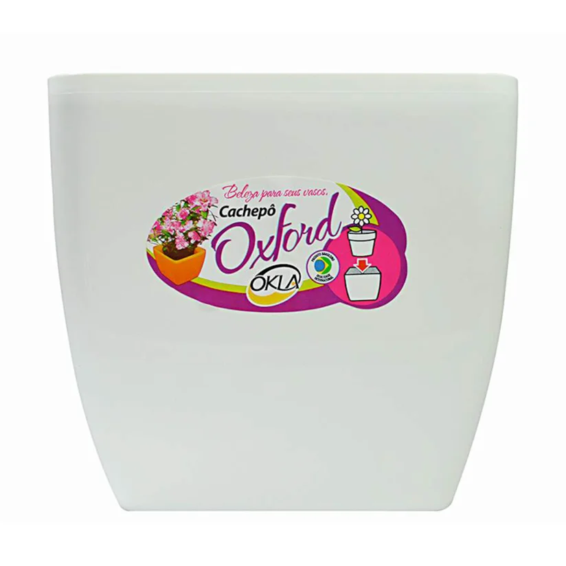 Vaso Oxford Quadrado Branco Okla 6L