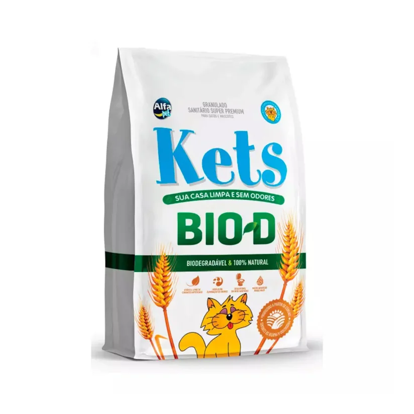 Areia Gatos Higiênica Kets Bio-D 3kg