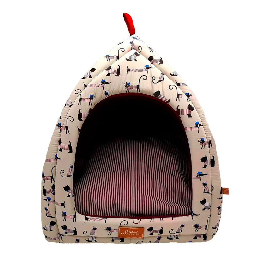 Cabana Cães e Gatos Fábrica Pet Bistrô Vermelho