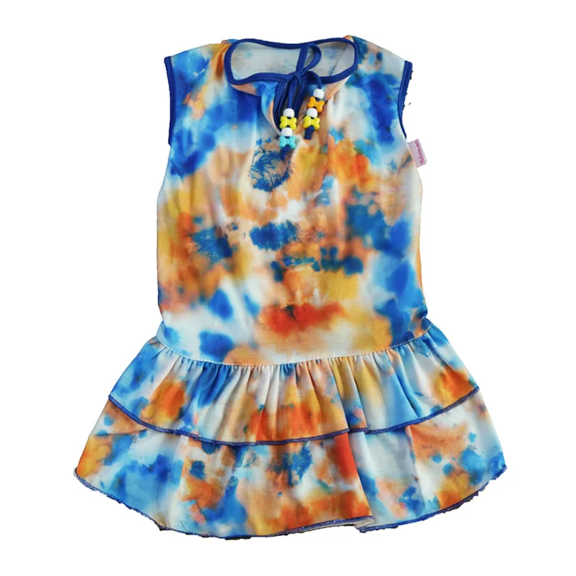 Vestido Pickorruchos Tie Dye Laranja 05