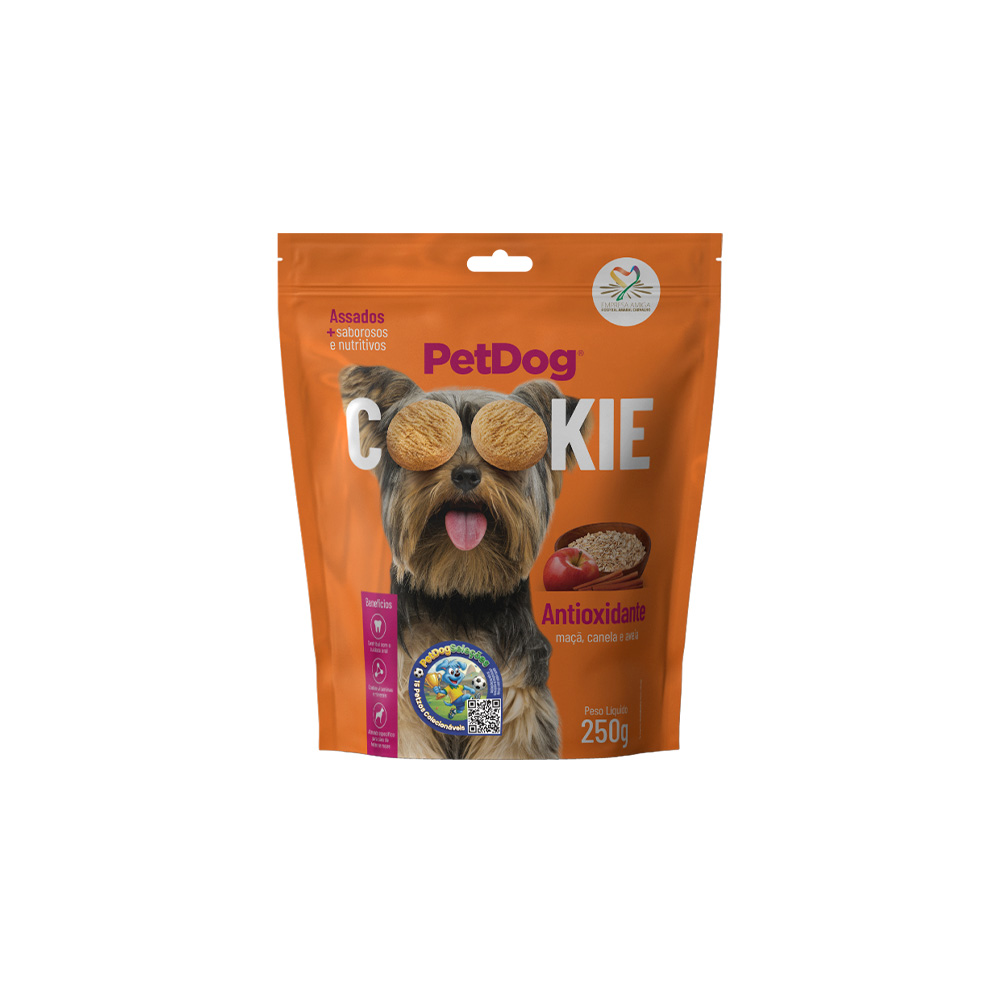 Bifinho para Cães Pet Dog Cookie Maçã com Canela 250g