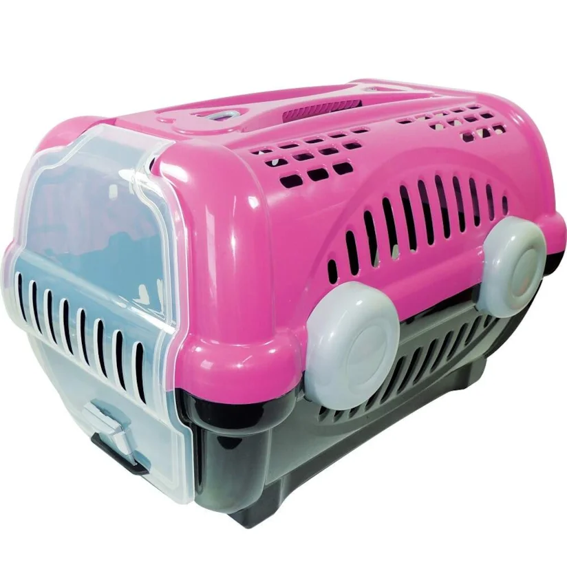 Caixa de Transporte Furacão Pet Luxo Rosa N1