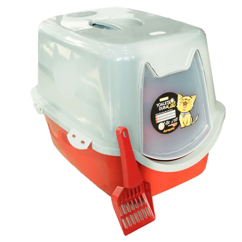 Banheiro Para Gatos Toalete Duracats Vermelho