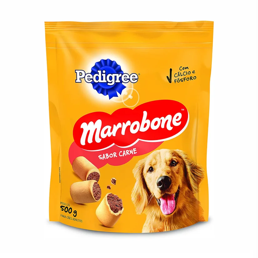 Biscoito Pedigree Cães Marrobone Adultos Carne 500g