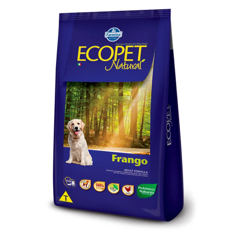 Ração Ecopet Natural Cães Adultos Frango 20kg