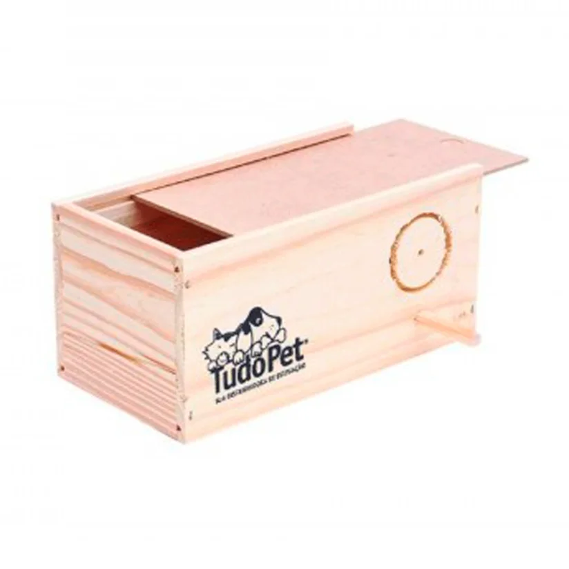 Ninho de Madeira Para Calopsita Tudo Pet