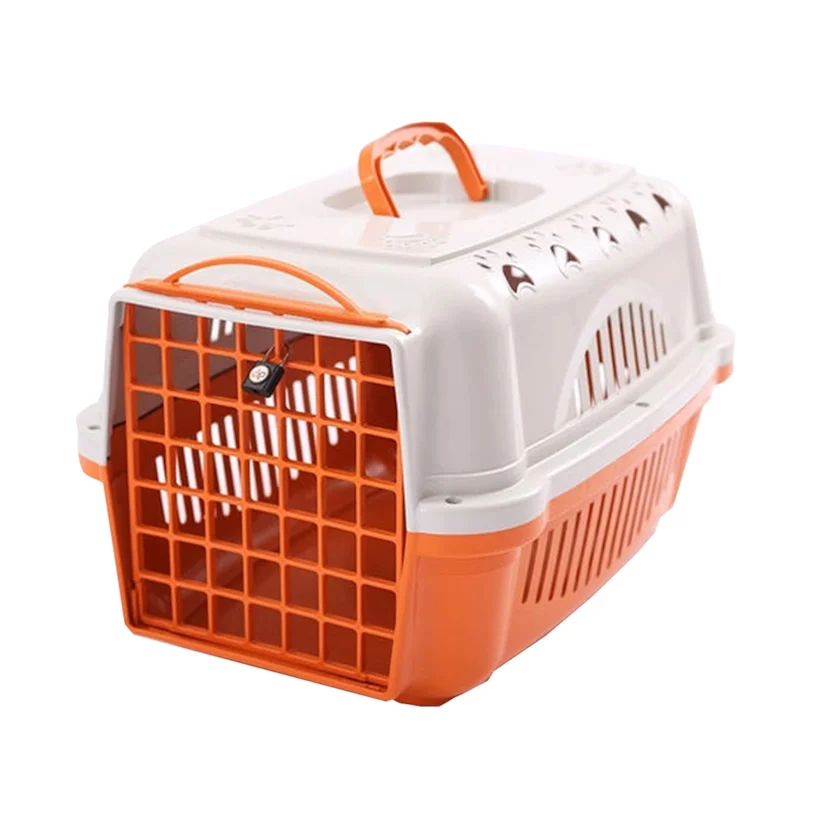 Caixa De Transporte Para Cães E Gatos Durapets Falcon Laranja Nº1