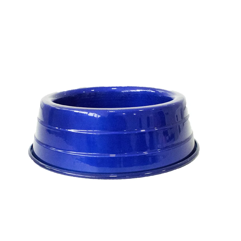 Comedouro Cães Dog Head Alumínio Leve Colorido Azul Médio 1800ml